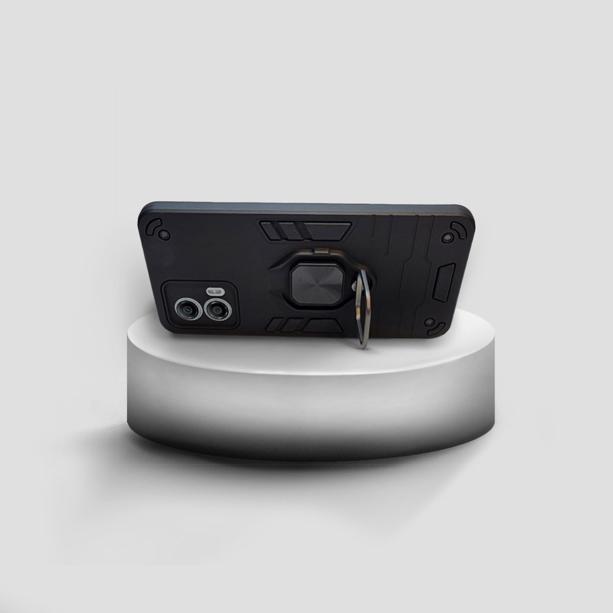 GENERICO - CARCASA ANILLO ANTIGOLPE PARA CELULAR MOTOROLA G34 COLOR NEGRO