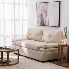 ALMORE - SOFA KLEIN PU BEIGE