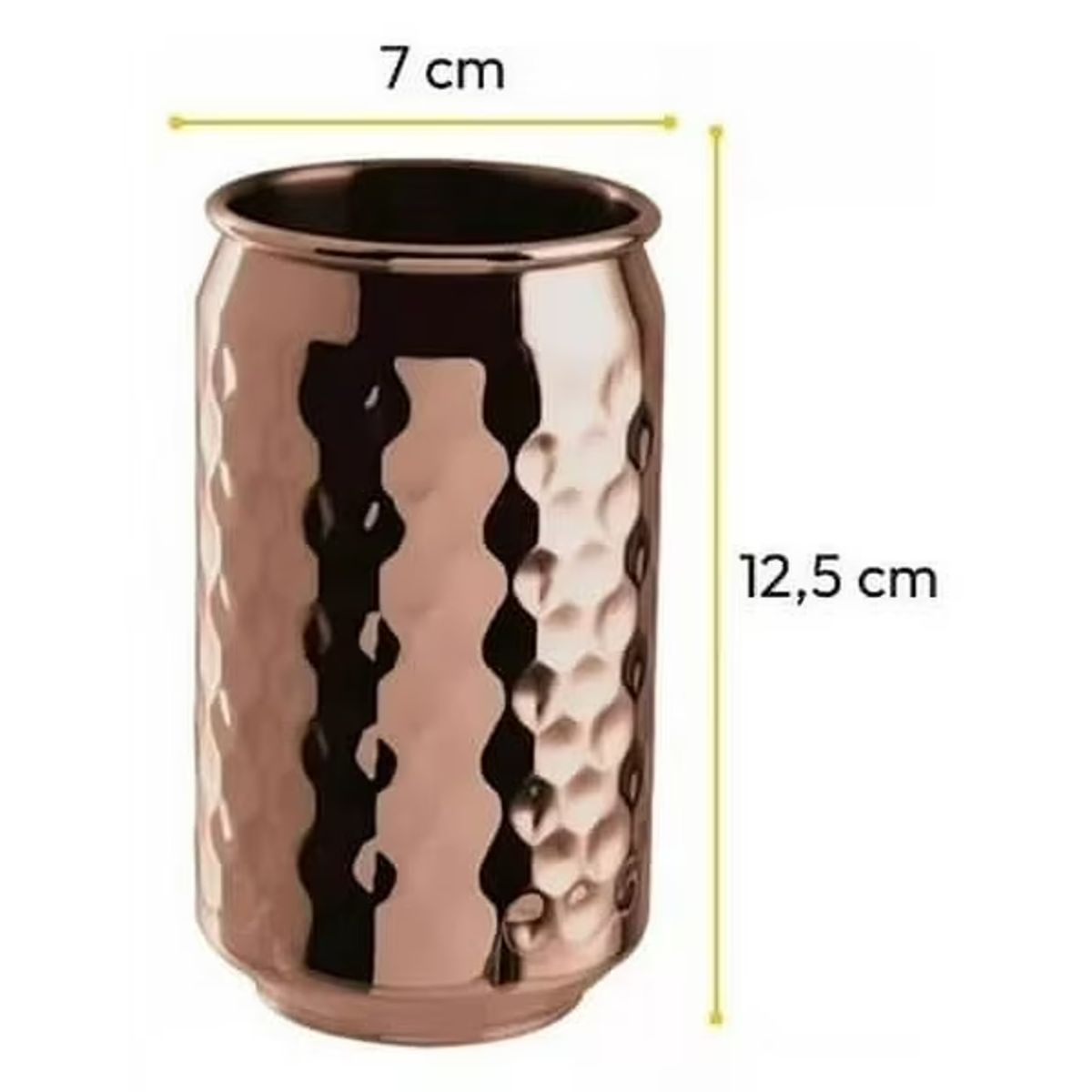 GENERICO - pack 2 vasos de cobre tipo lata para tragos