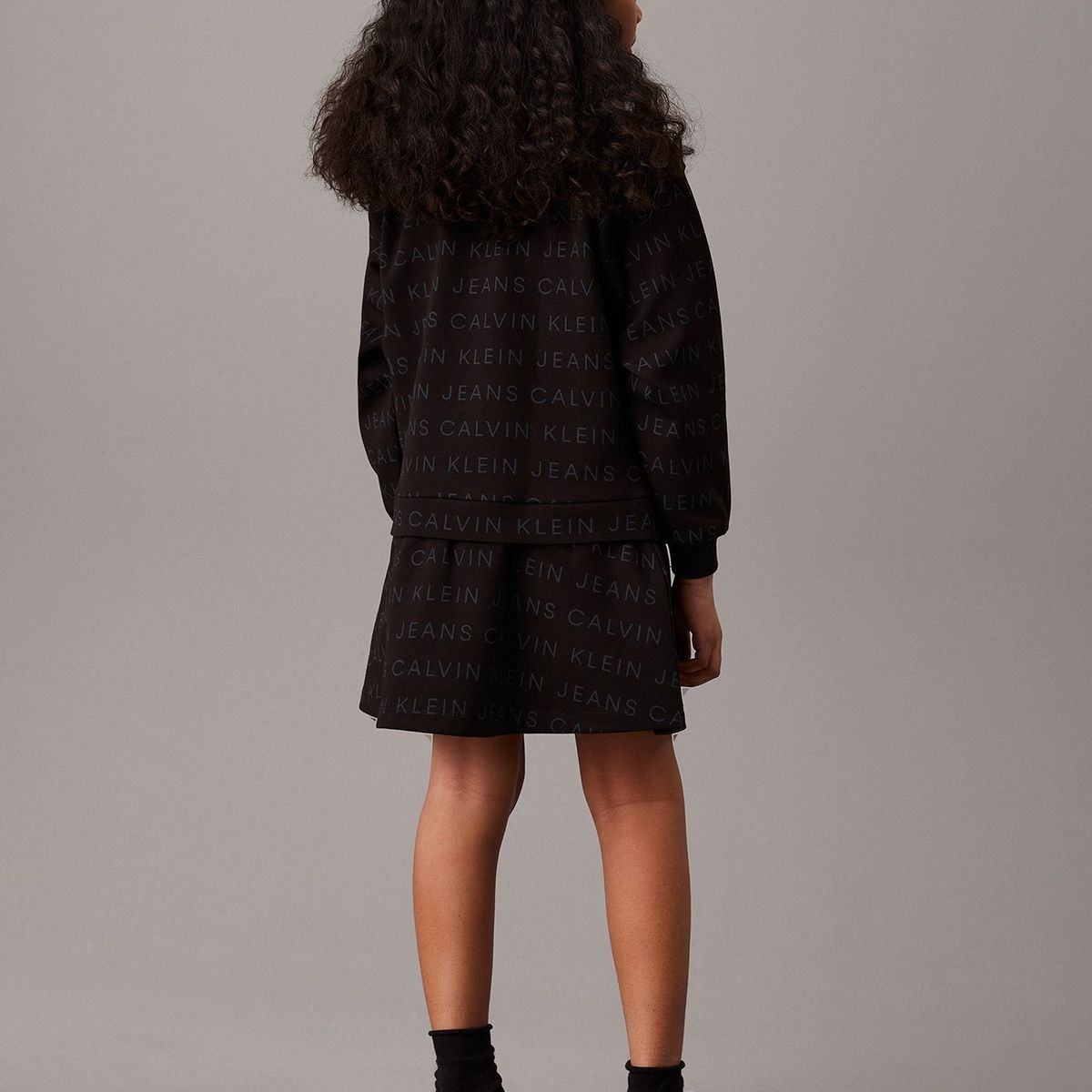 CALVIN KLEIN - Vestido Niña Logo Fleece  Calvin Klein