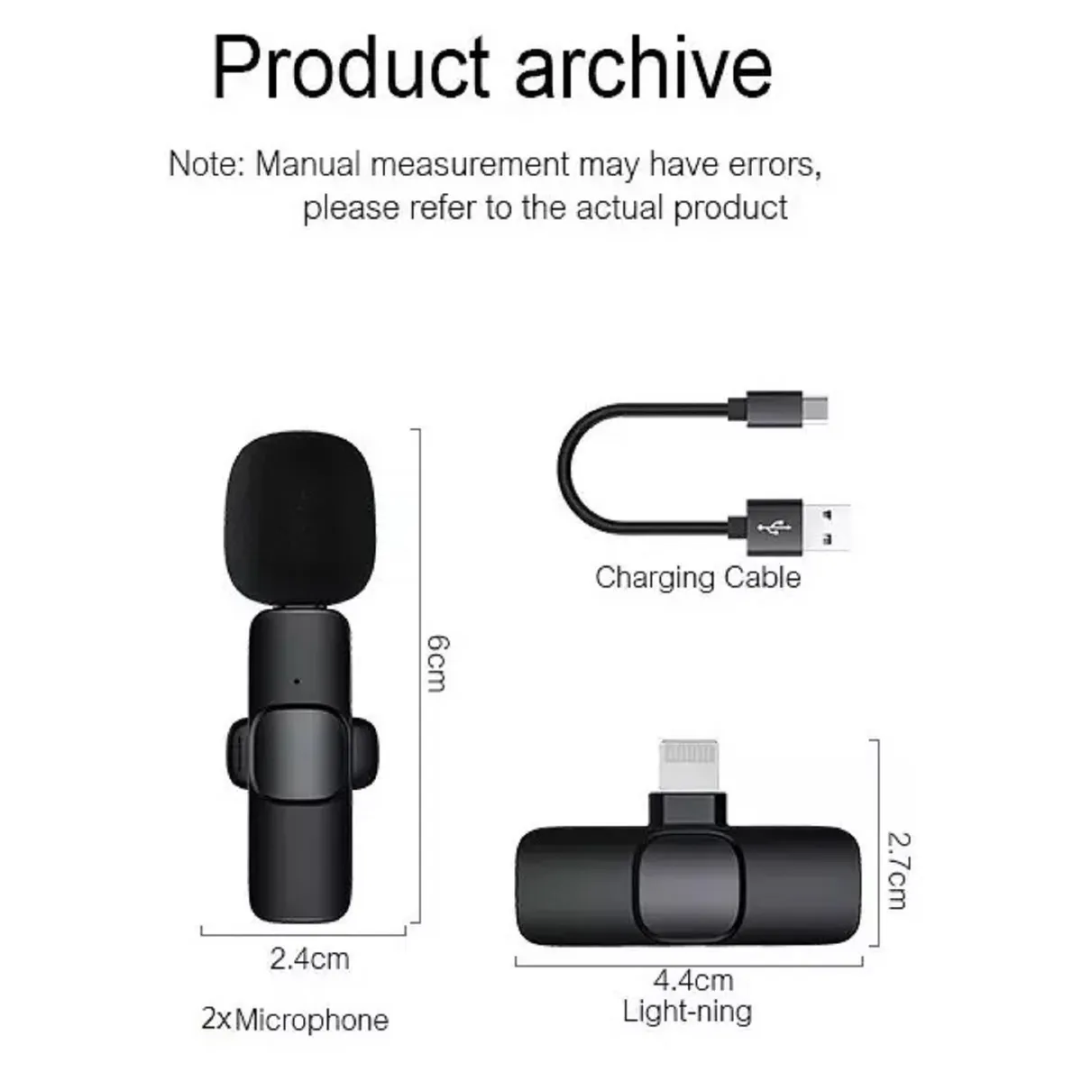 GENERICO - 2 Micrófonos Lavalier Solapa Inalámbrico  Phone