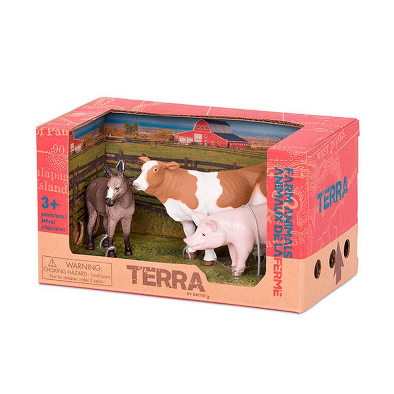 TERRA - Animales de la granja: Burro, vaca y chancho
