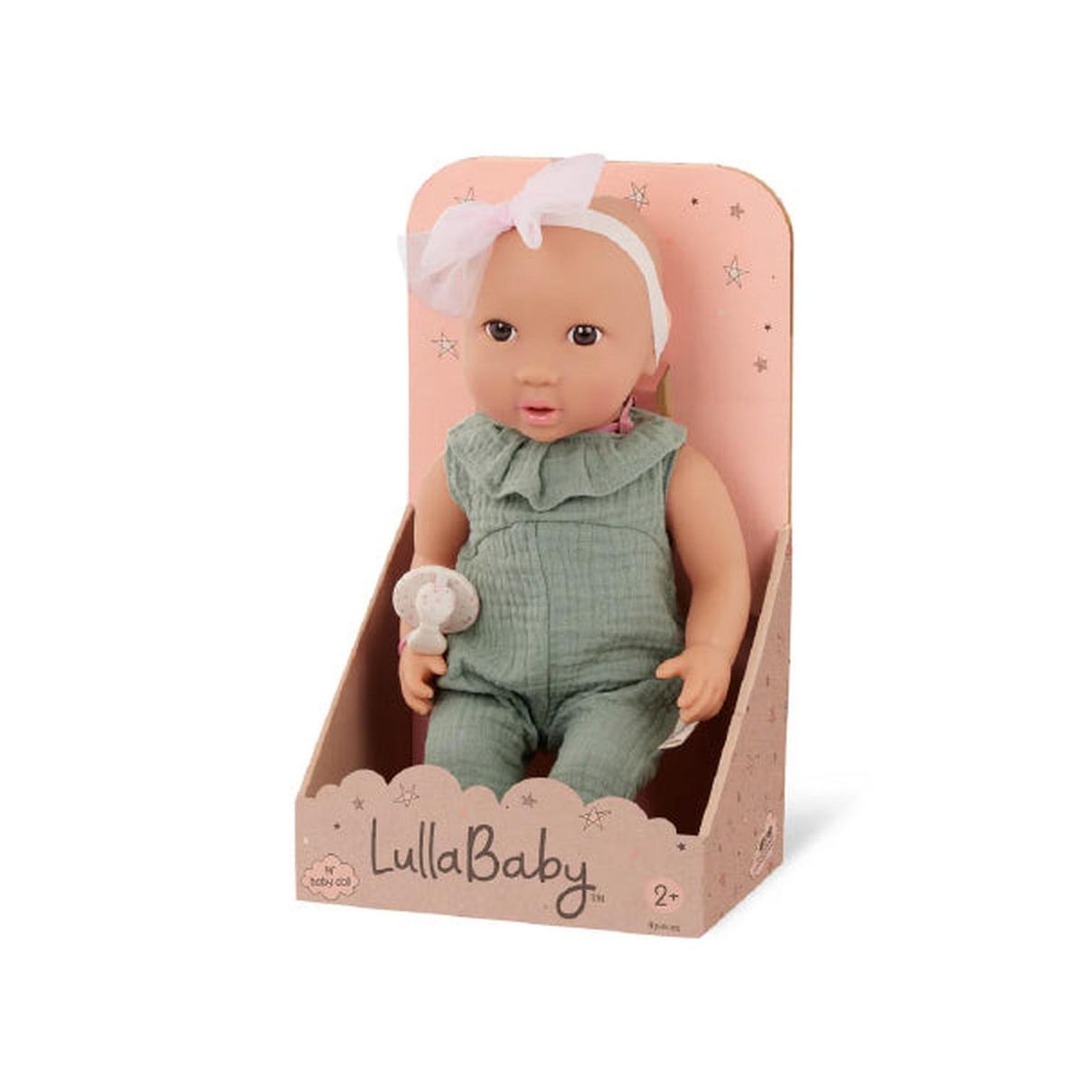 LULLABABY - Muñeca con jumper verde y cintillo