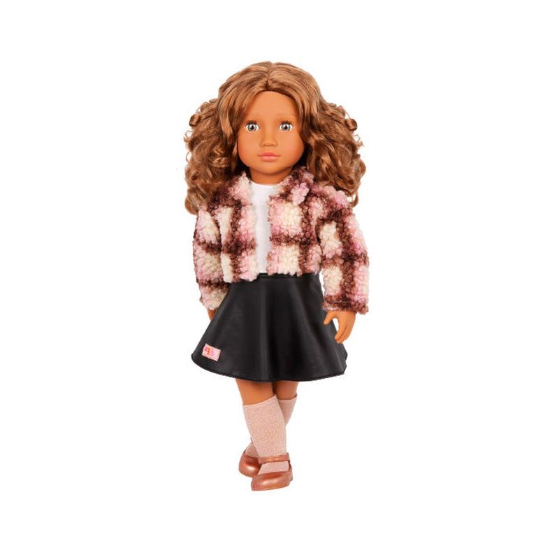 OUR GENERATION - Muñeca Ana Our Generation chaleco a cuadros y falda