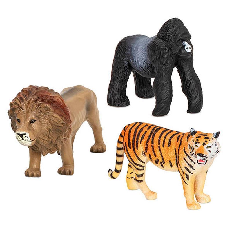TERRA - Animales de la jungla: León, tigre y gorila.