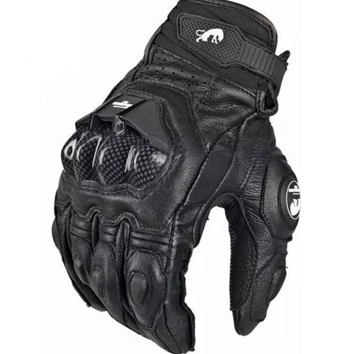GENERICO - Guantes de cuero para motociclistas