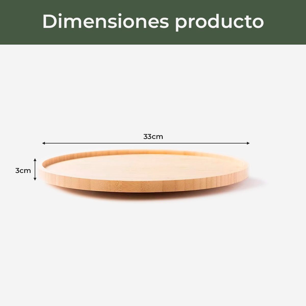 VENHOOUSE - Organizador Giratorio Lazy Susan Bambú Despensa Mesa Cocina
