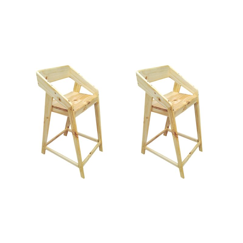 GENERICO - 2 unidades Silla Bar Katakana Madera Taburete Butaca