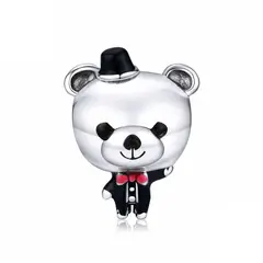 TODOJOYAS - Charm Dije Plata 925 Oso Elegante