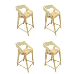 GENERICO - 4 unidades Silla Bar Katakana Madera Taburete Butaca