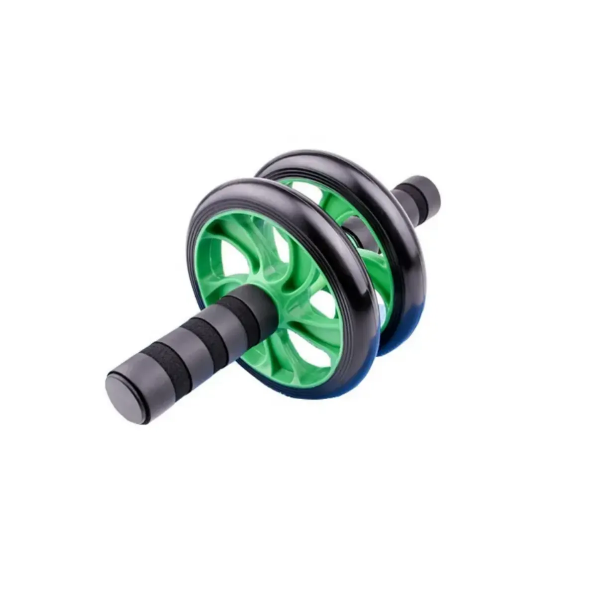 GENERICO - Rueda abdominal doble Rodillo + alfombra silencioso verde