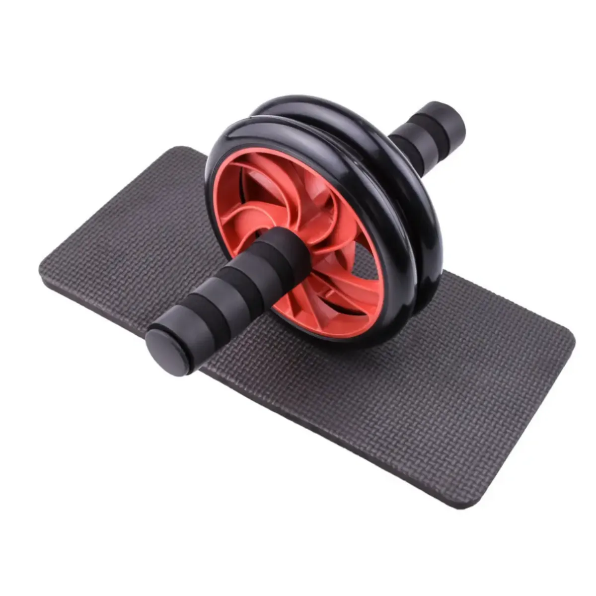 GENERICO - Rueda abdominal doble Rodillo + alfombra silencioso verde