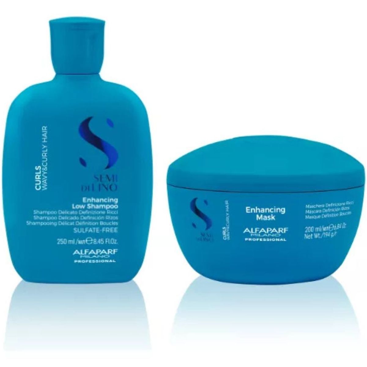 ALFAPARF MILANO - Shampoo y Mascara Curls Semi di Lino Alfaparf 250 y 200 ml