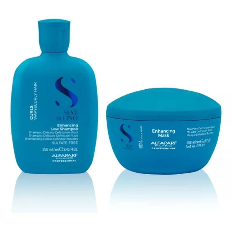 ALFAPARF MILANO - Shampoo y Mascara Curls Semi di Lino Alfaparf 250 y 200 ml
