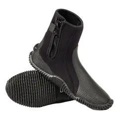 AQUASPORT - Botín Buceo Neopreno 5mm Suela Goma Cierre Lateral - Negro