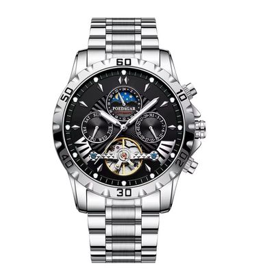 Imagen 2 del producto Reloj Automático de Lujo Hombre Movimiento Mecánico Impermeable 3ATM Diseño Luminoso Calendario