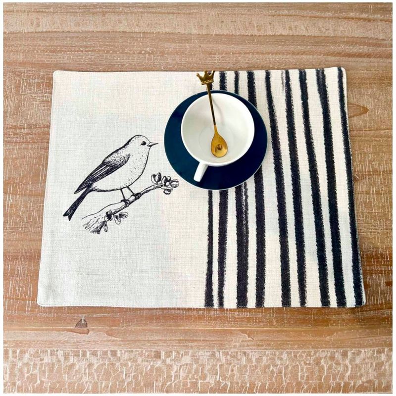 GENERICO - Set 6 Individuales de Lino 35x45 Tela Repelente a Liquido - antimancha