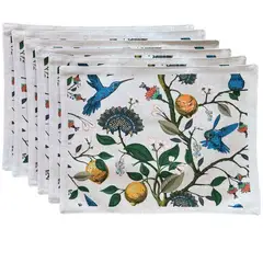 GENERICO - Set 6 Individuales de Lino 35x45 Tela Repelente a Liquido - antimancha
