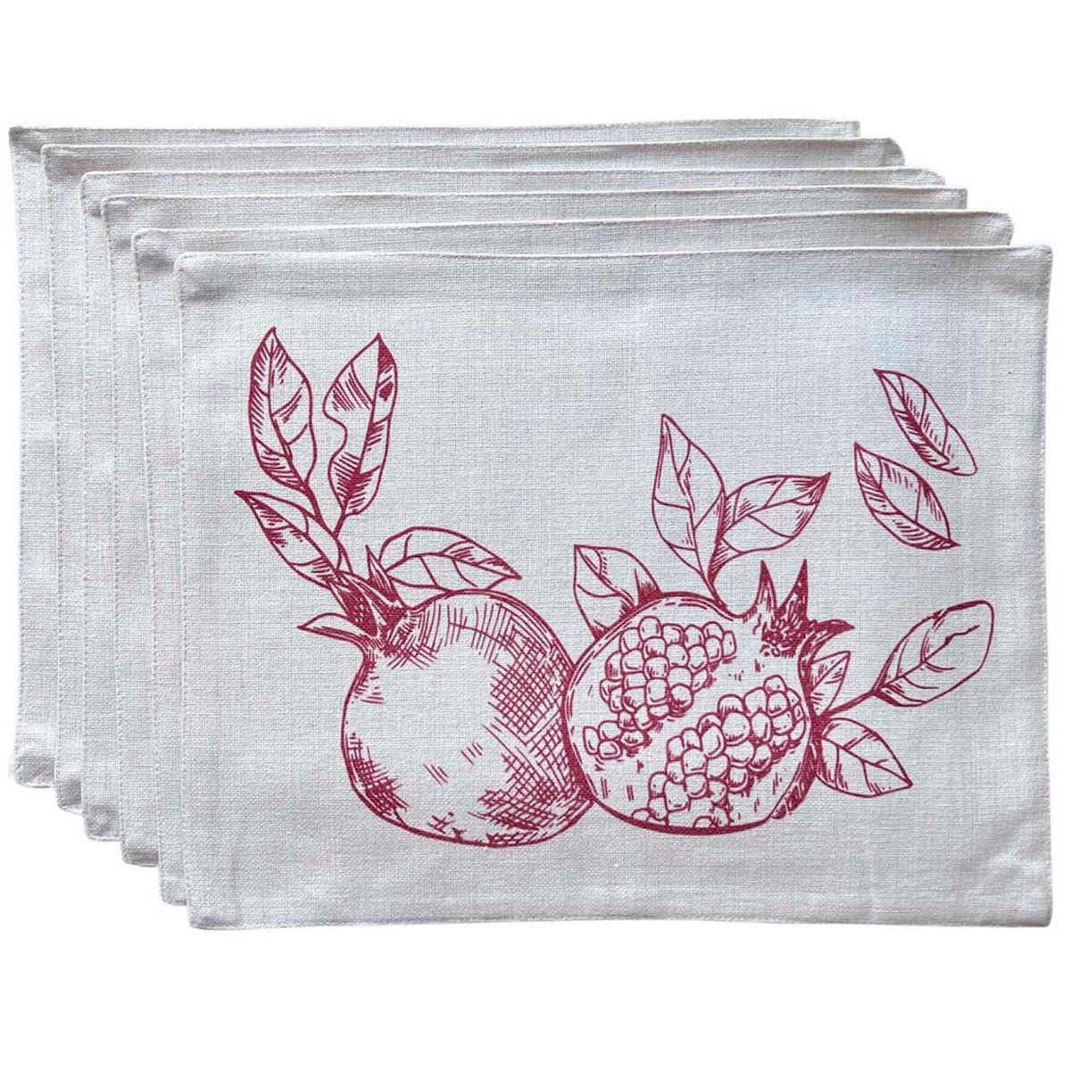 GENERICO - Set 6 Individuales de Lino 35x45 Tela Repelente a Liquido - antimancha