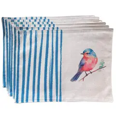 GENERICO - Set 6 Individuales de Lino 35x45 Tela Repelente a Liquido - antimancha