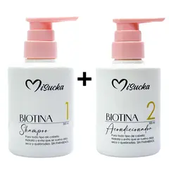 GENERICO - Pack de Shampoo y Acondicionador Misucka Con Biotina - 300 Ml