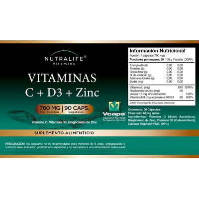 Imagen 2 del producto Vitaminas C + D + Zinc Lf 180 Capsulas 2x90 Caps