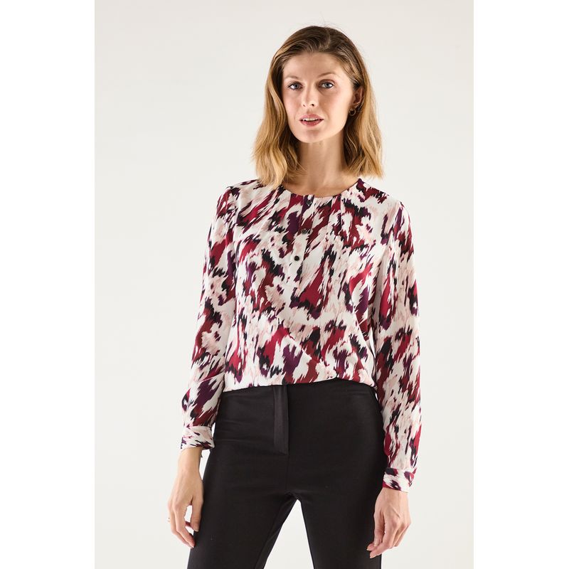 MA GRIFFE - Blusa Manga Larga Negro Mujer Magriffe