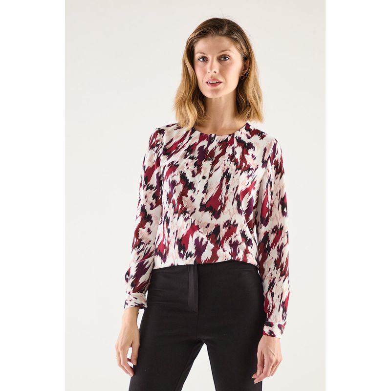 MA GRIFFE - Blusa Manga Larga Negro Mujer Magriffe