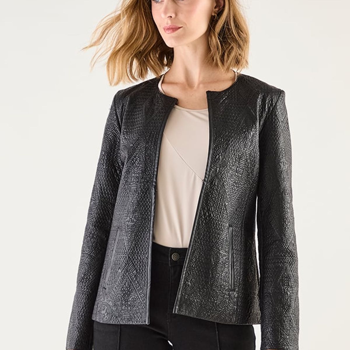 MA GRIFFE - Chaqueta Negro Mujer Magriffe