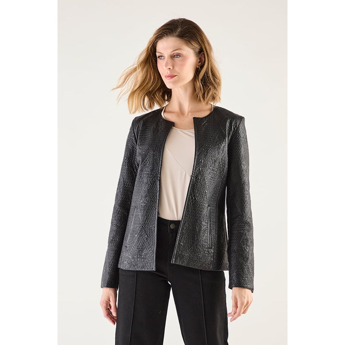 MA GRIFFE - Chaqueta Negro Mujer Magriffe