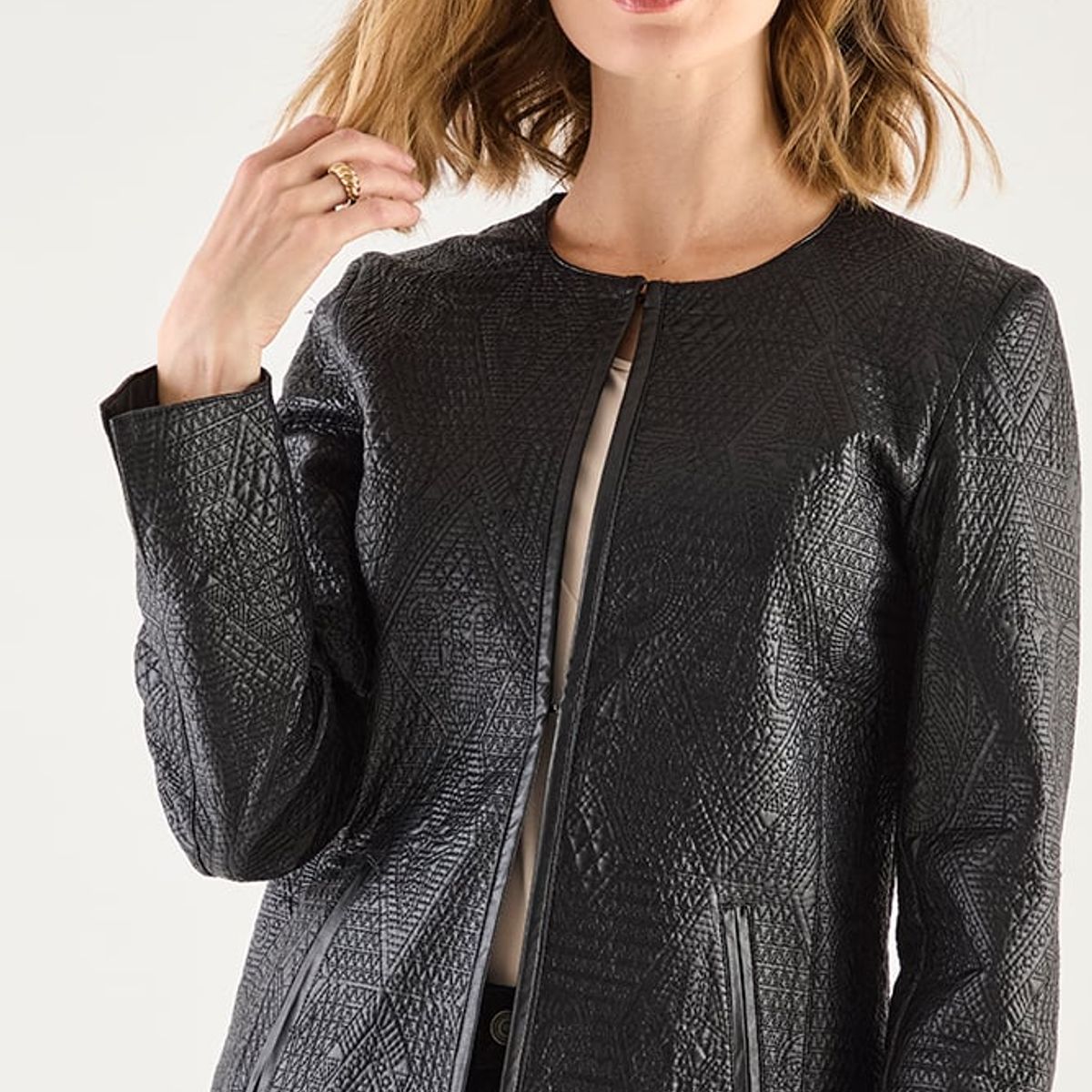 MA GRIFFE - Chaqueta Negro Mujer Magriffe