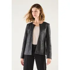 MA GRIFFE - Chaqueta Negro Mujer Magriffe