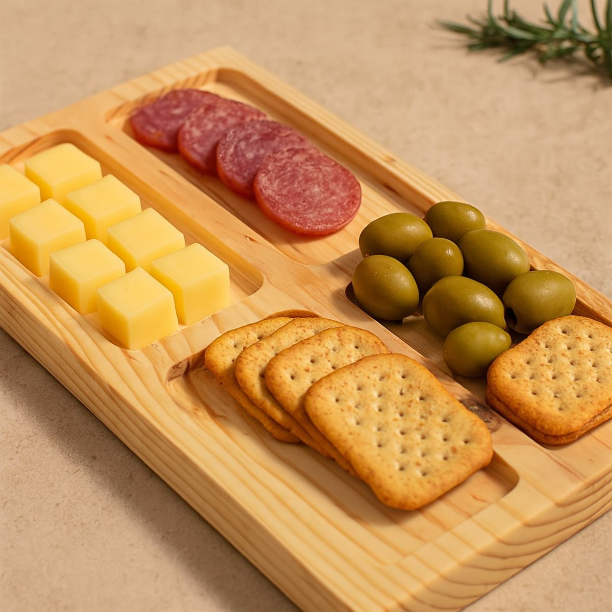 GENERICO - Tabla De Picoteo,picadillo O Cocktail  Mod 2,  50x23x2 Cm