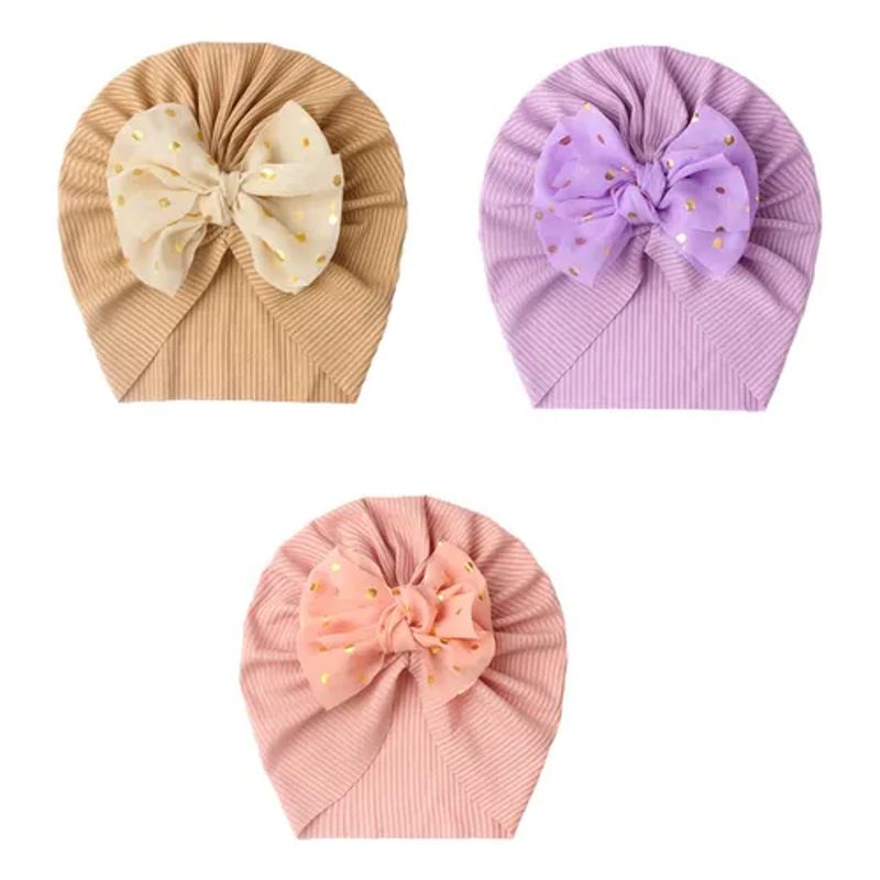 EDWINAYY - Gorritos Para Bebé Ni?a Turbante Headwrap 3pzs Promoción