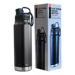 GENERICO - Termo Acero Inoxidable + Tapa 800ml Negro