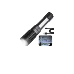 GENERICO - Linterna de Alta Potencia Ultra Led Recargable con luces Táctica