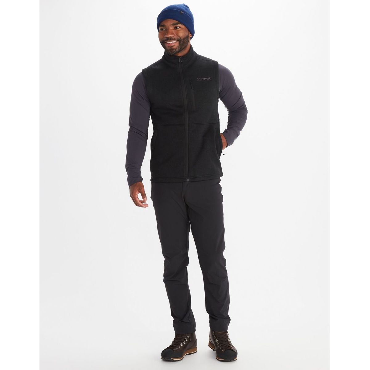 MARMOT - Polar Hombre Drop Line Vest Negro Marmot