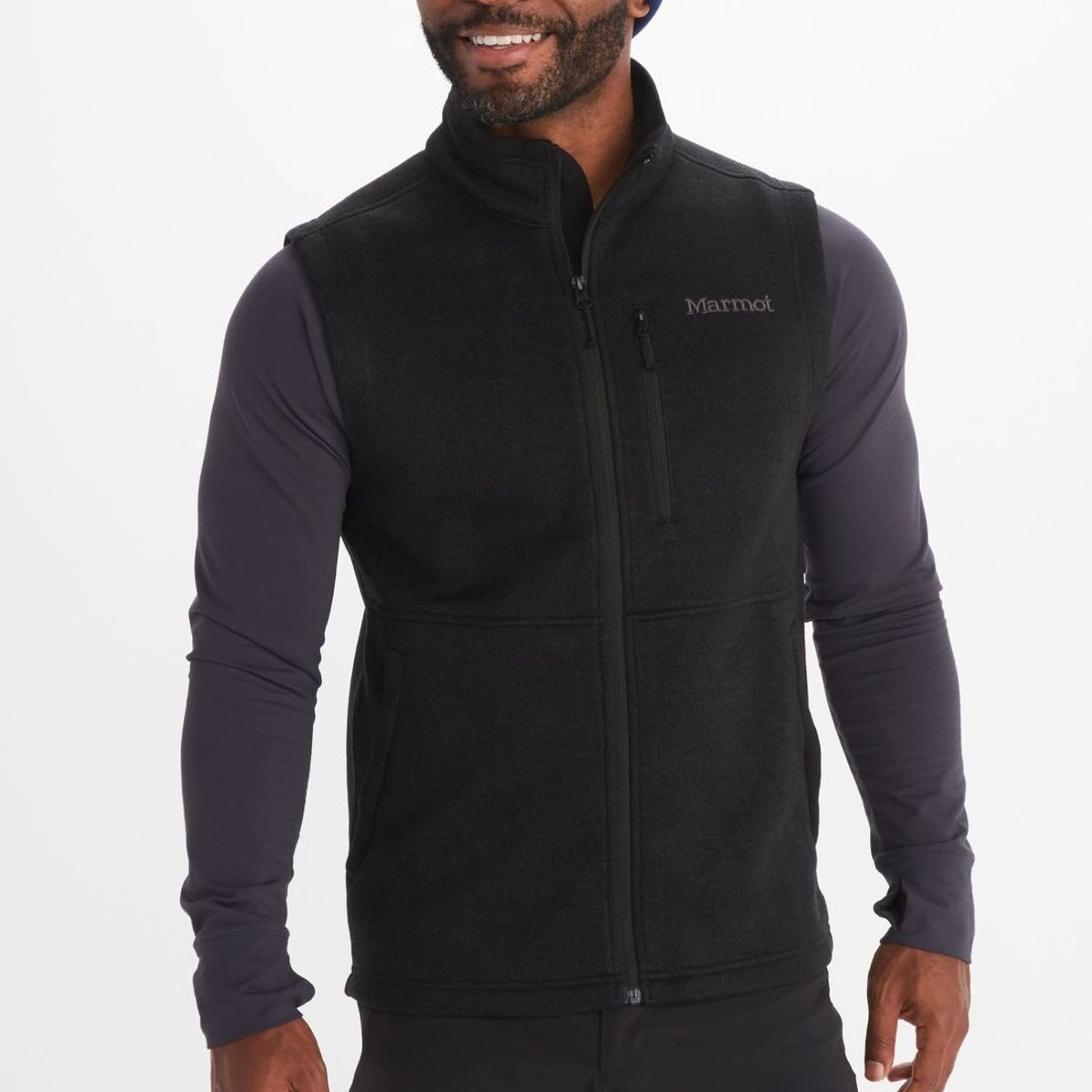 MARMOT - Polar Hombre Drop Line Vest Negro Marmot