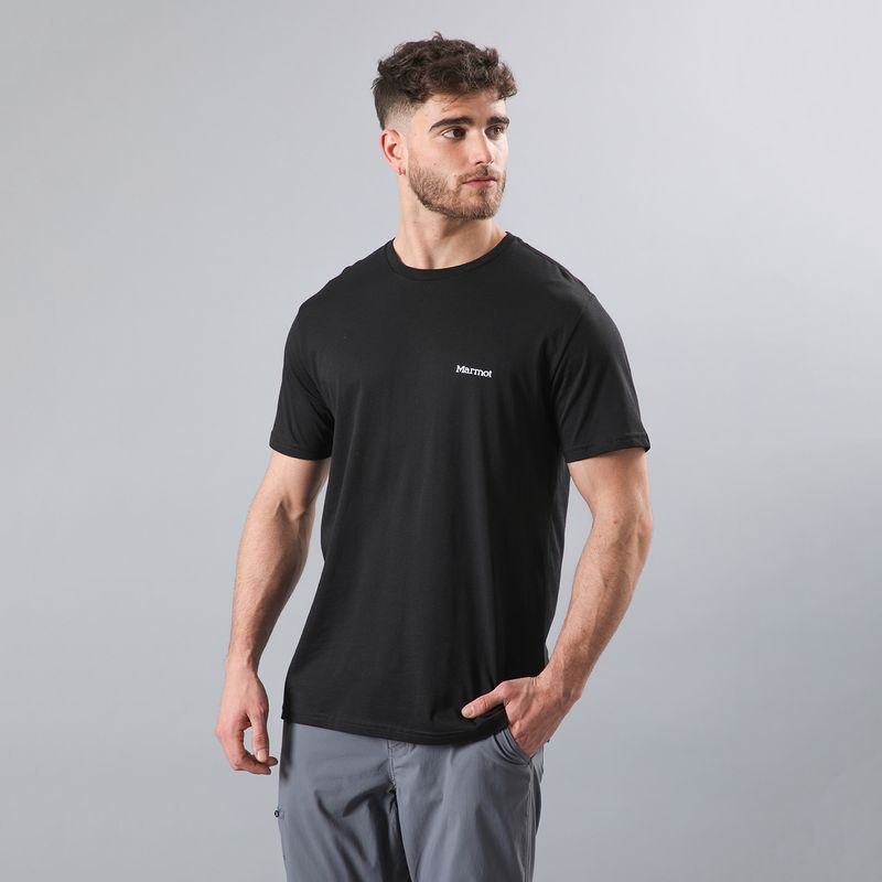 MARMOT - Polera Hombre Chest Logo Tee Negro Marmot