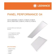 OSRAM LEDVANCE - Panel Embutido Led 120x30 Cm Luz Calida 3.000 36w