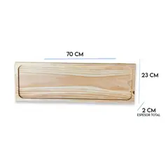 GENERICO - Tabla De Picoteo Rectangular Modelo3 70x23x2 Cm