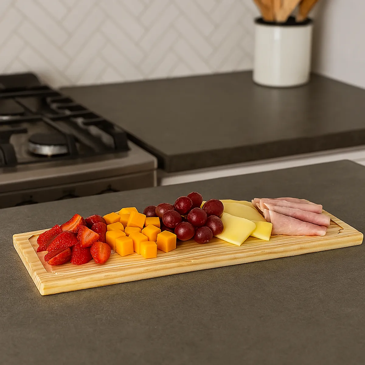 GENERICO - Tabla De Picoteo, Picadillo O Cocktail Mod 4,  70x23x2 Cm