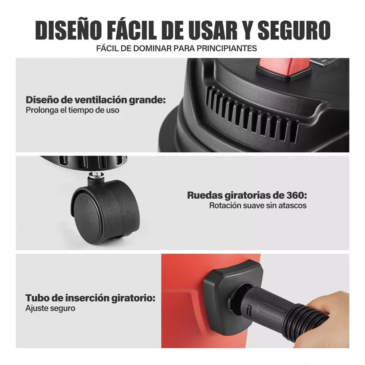 CASTLEN - Aspiradora Industrial Seco-mojado De Agua Soplador 15l
