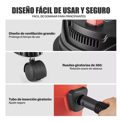 Imagen 2 del producto Aspiradora Industrial Seco-mojado De Agua Soplador 15l