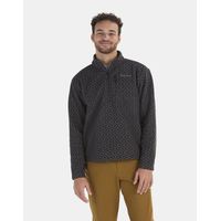 Polar Hombre Heavyweight Drop Line Printed Half Zip Negro