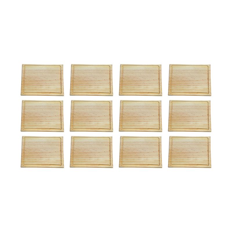 GENERICO - Pack De 12 Tablas O Plato Rectangular Modelo4, 30x22