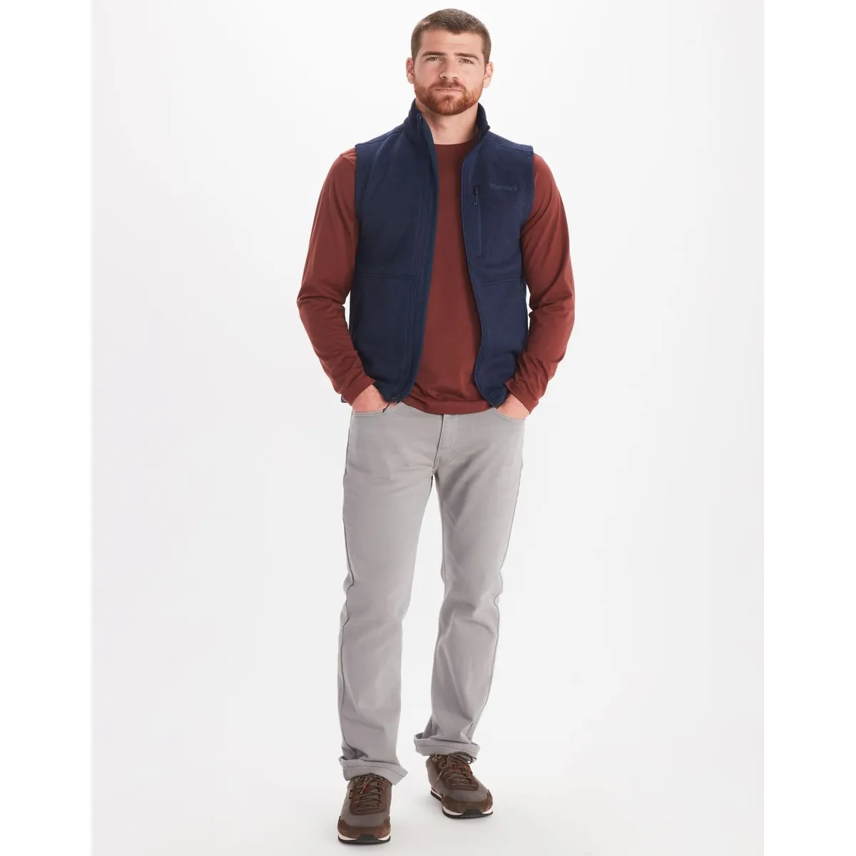 MARMOT - Polar Hombre Drop Line Vest Azul Marmot