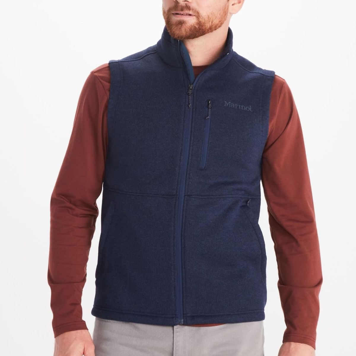 MARMOT - Polar Hombre Drop Line Vest Azul Marmot