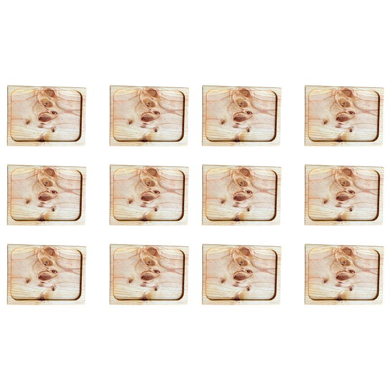 GENERICO - Pack De 12 Tablas O Plato Rectangular Modelo4, 30x22
