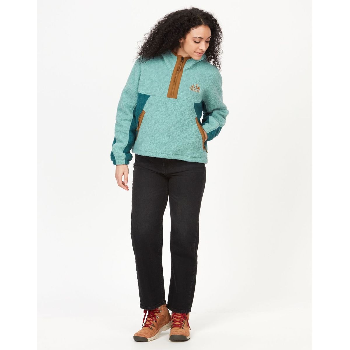 MARMOT - Polar Mujer W Super Aros Fleece Hoody Celeste Marmot